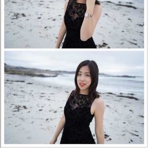 Black lace dress with sexy back